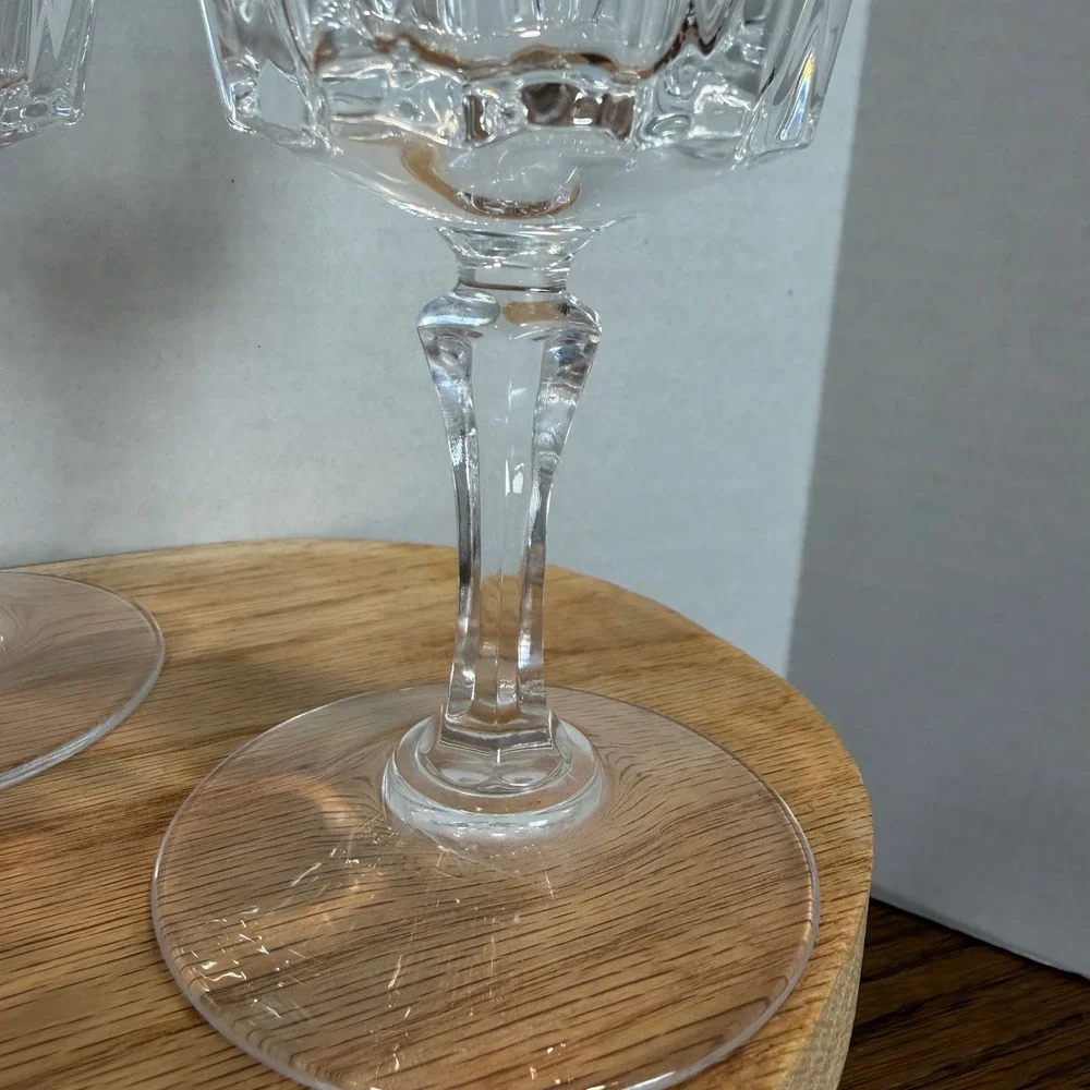 Cristal‎ d'Arques Durand Chantelle Crystal Wine Water Goblets Set of 4 France